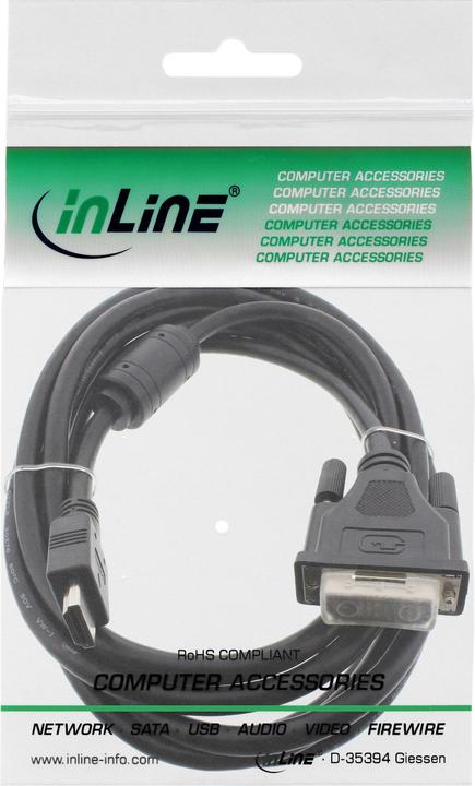 Produktbild InLine HDMI (Typ A) — DVI (1 m, HDMI)