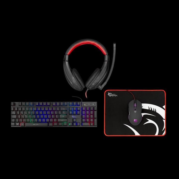 Produktbild White Shark Gaming keyboard with mouse and headphones Comanche 3, With backlight, US layout (US, Kabelgebunden)