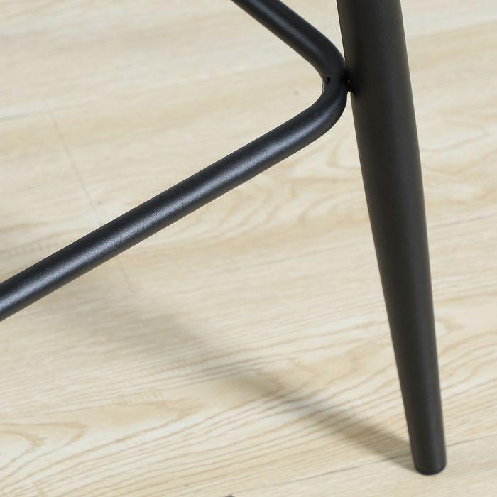 Produktbild Swisshandel24 2er-Set Barhocker mit Lehne Küchenstuhl Barstuhl Tresenhocker-Set mit Stahlbeinen Grau