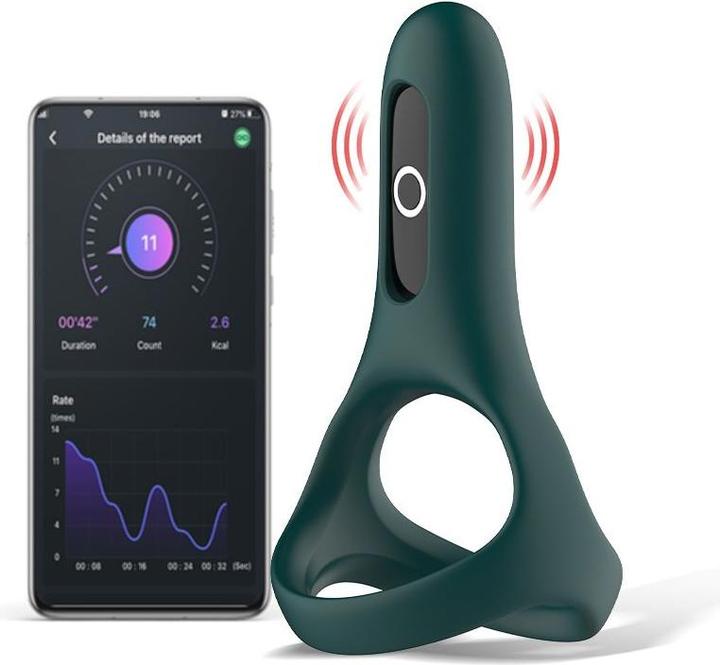 Produktbild Magic Motion Rise Smart Wearable Cockring Green (3.70 cm)