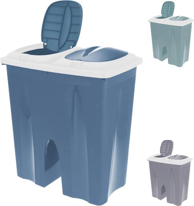 Produktbild Mojawo Mülltrennsystem Mülleimer Duo Mülleimer Wertstofftrenner 2x25 Liter (25 l)