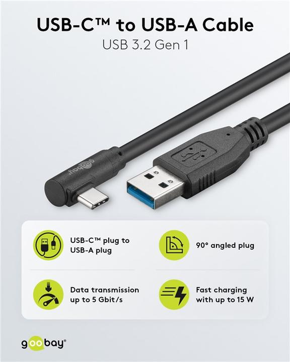 Image du produit Goobay USB C — USB A (0.50 m, USB 3.2)