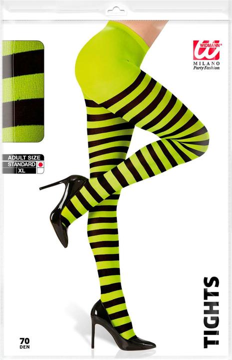 Produktbild Widmann Grün-Schwarz Gestreifte Strumpfhose 70 Den, XL