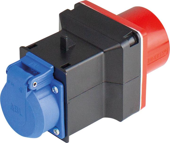 Actual product image As - Schwabe asSchwabe Adapter 400V 16A CEE plug Schuko socket (CEE 7/3, CEE)