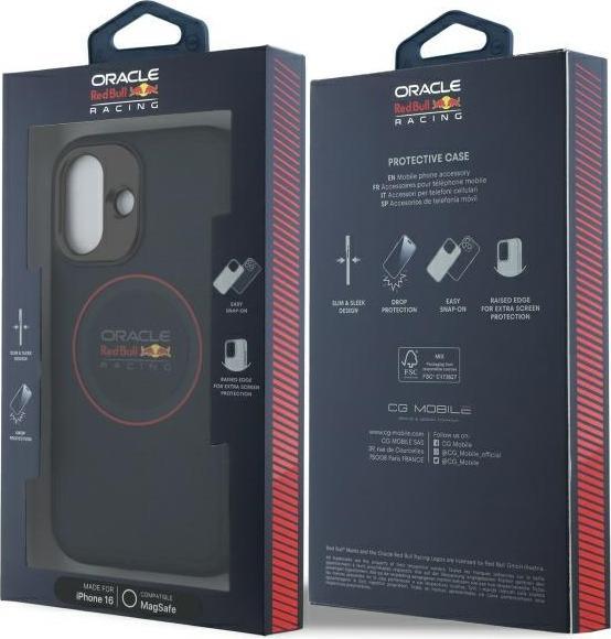 Produktbild Red Bull RBHMP16S24PUILVR iPhone 16 6.1" hardcase granatowy/navy Leather Red Ring MagSafe (Apple iPhone 16)