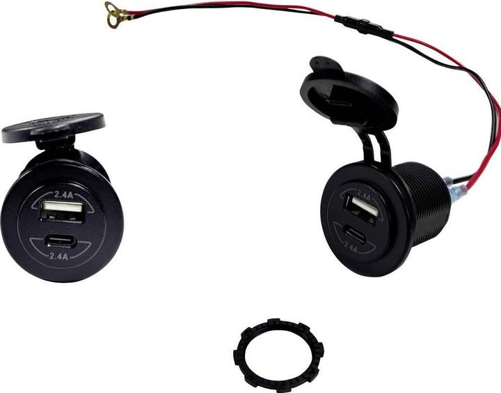 Immagine prodotto HP Autozubehör Dual USB+C Einbausteckdose