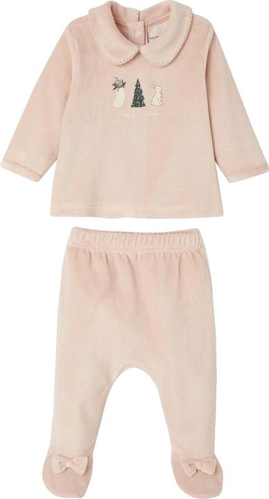 Actual product image Vertbaudet Weihnachtlicher Baby Samt-Schlafanzug Oeko-Tex
