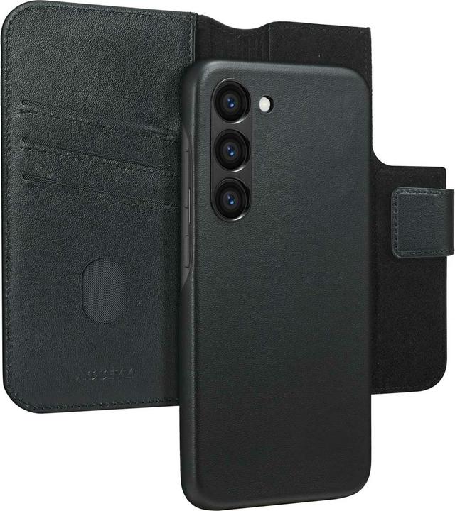 Actual product image Accezz Leather Bookcase 2-in-1 met MagSafe Samsung Galaxy S23 - Onyx Black (Samsung Galaxy S23+)