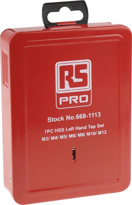 Actual product image Rs Pro HSS left hand thread tap set,M3-M12