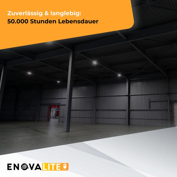 Image du produit Enovalite Luminaire LED Highbay, UFO, EEK : C, 200W, 34000lm, 4000K, noir (34000 lm)
