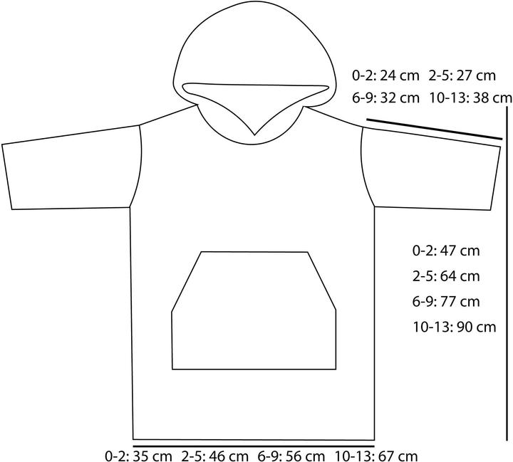 Actual product image Normani Kinder langarm Poncho (10-13 Jahre) Pichilemu (10, 11, 12, 13)