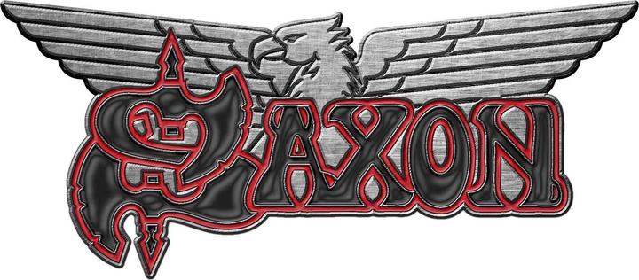 Actual product image Saxon Enamel Logo & Eagle Badge