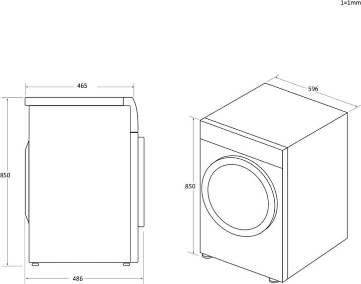 Actual product image Candy RO4 H7A2TCEX-S (7 kg, Left)