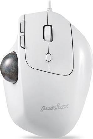 Actual product image Perixx PERIMICE-520, wired ergonomic trackball mouse, adjustable angle, 2 DPI level, black (Cable)
