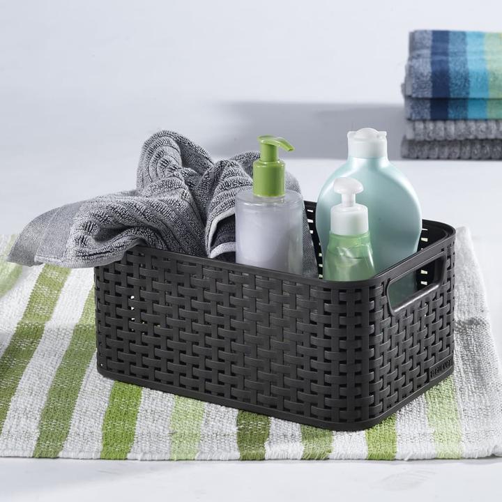 Image du produit Curver Lot de 3 STYLE Box S avec couvercle anthracite (29 x 20 x 14 cm, 6 l)