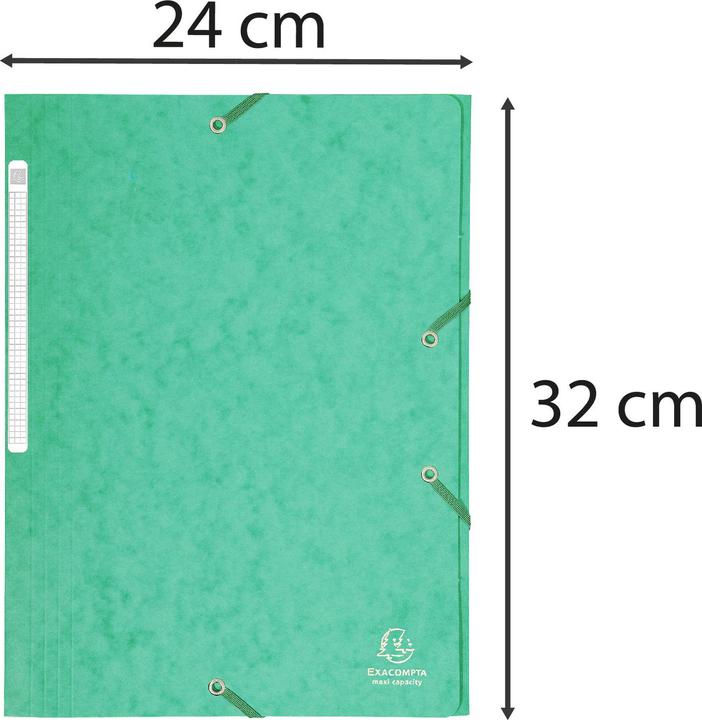 Actual product image Exacompta Elastic band folder Presspan elastic closure green (A4, 1 x)