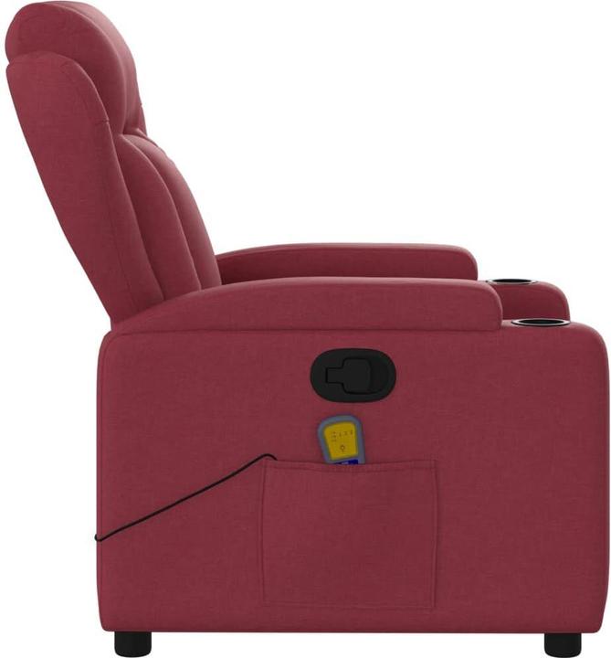 Image du produit VidaXL Fauteuil de massage vin rouge tissu,Couleur : vin rouge,Matériau : tissu