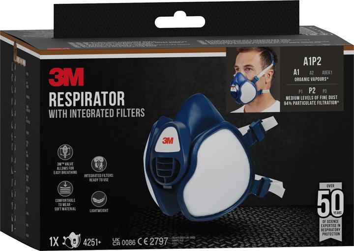 Produktbild 3M Atemschutzmaske 4251+ (A1P2, 1 x)