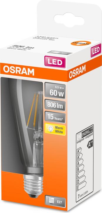 Actual product image Osram Ledison Classic (E27, 60 W, 806 lm, 1 x, E)