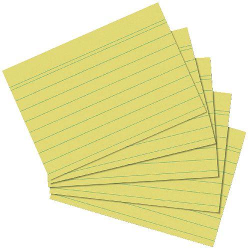 Actual product image Herlitz Index cards A5 yellow lined (A5, 175 g/m², 100 x)
