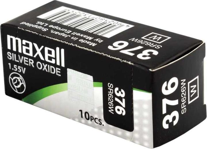 Actual product image Maxell Button cell SR626W 10 pieces (10 pcs., SR66, 28 mAh)