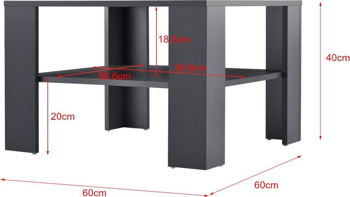 Actual product image En.Casa Kasan (60 x 60 x 40 cm)
