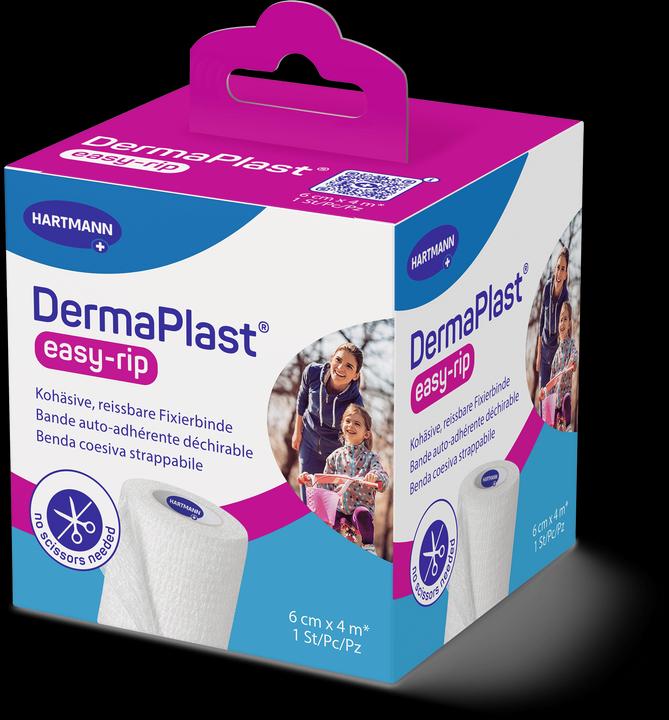 Actual product image DermaPlast easy-rip, cohesive, tearable fixation bandage