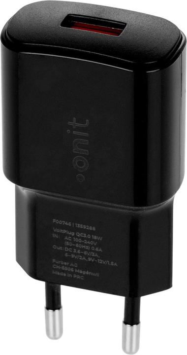 Onit USB-Wandladegerät QC3.0 18 W Schwarz (18 W)