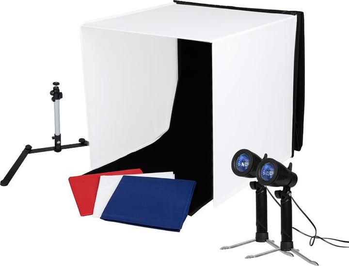 Actual product image Caruba portable photo studio 60x60x60cm with separate halogen lamps