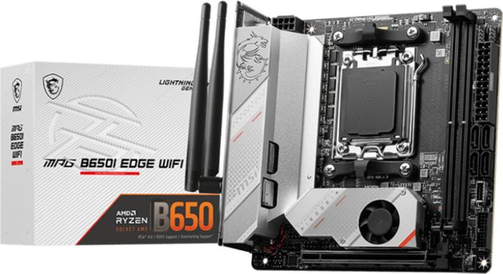 Actual product image MSI MPG B650I EDGE WIFI (AM5, AMD B650, Mini-ITX)
