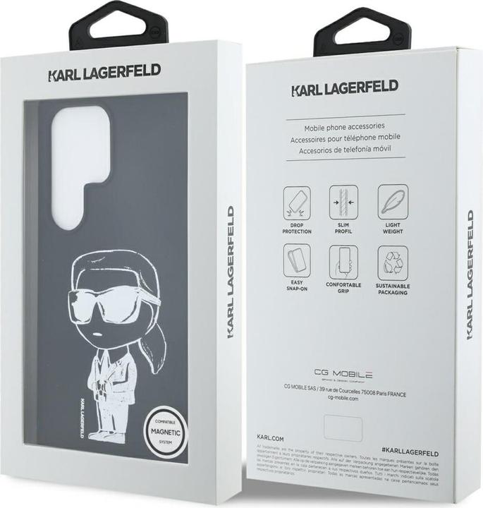 Immagine prodotto Karl Lagerfeld Silicone Graffiti Ikonik Printed Logo MagSafe Case for Samsung Galaxy S25 Ultra - Bla (Samsung Galaxy S25 Ultra)