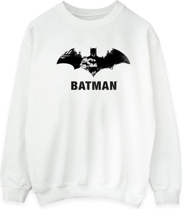 Batman Schwarz Stare Logo Baumwolle Sweatshirt