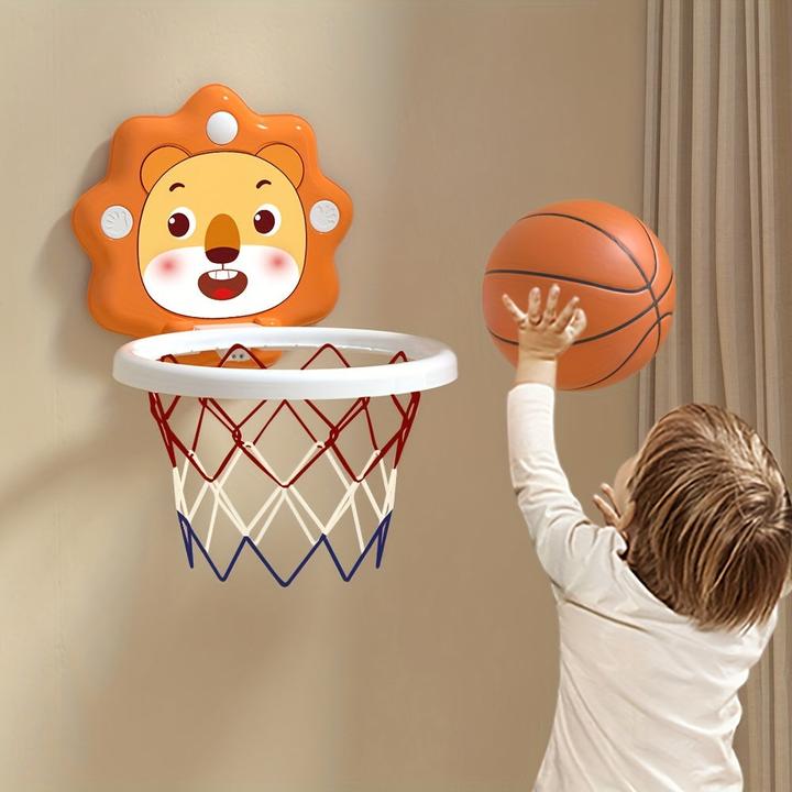 Produktbild Activity Board Wandmontierter Basketballkorb für Jugendliche mit Miniball und Luftpumpe - verstellbares