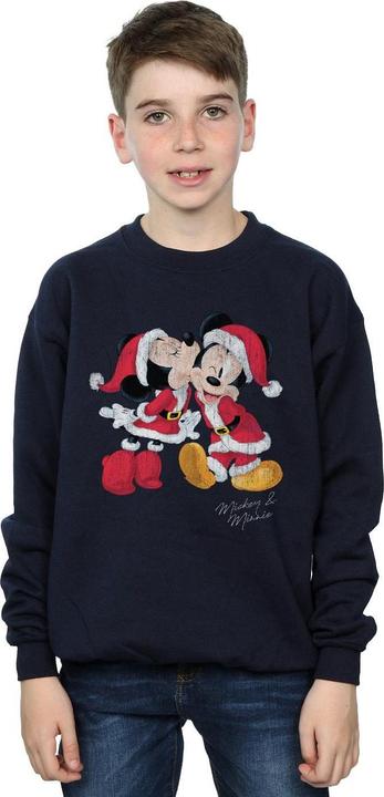 Actual product image Disney Boys Mickey And Minnie Christmas Kiss Sweatshirt (140, 146)