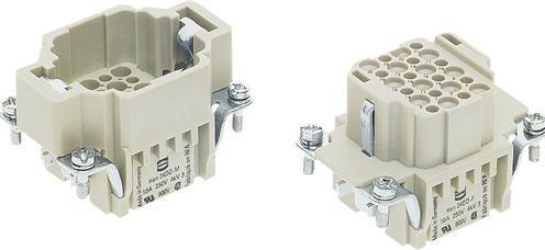 Image du produit Harting HAN DD Connecteur, insert type 6 connecteur mâle à sertir max 2,5mm2, 10A24 pôles