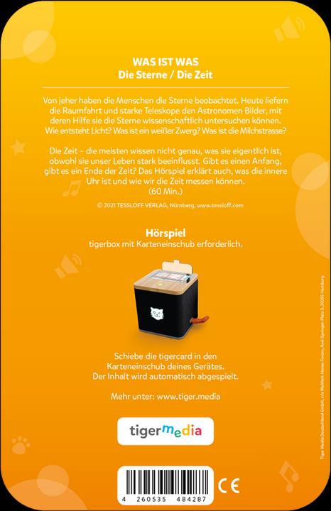 Produktbild Tigermedia Tigercard- Was ist was: Die Sterne/ Die Zeit (Deutsch)