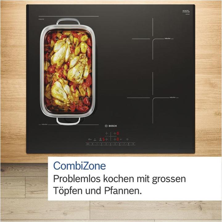 Immagine prodotto Bosch Hausgeräte Serie 6, Piano cottura a induzione, 80 cm, Nero, Senza telaio, PVS831HC1E