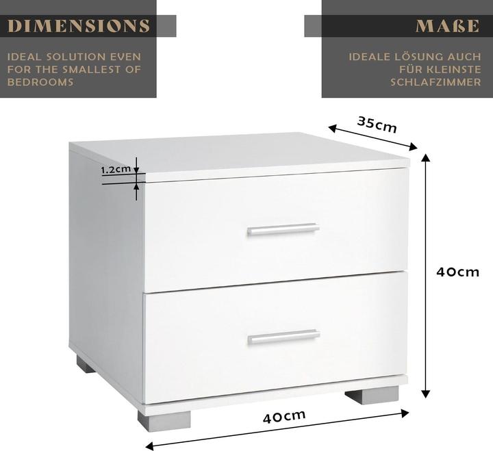 Actual product image Miadomodo Nachttisch 2er-Set (40 x 40 x 35 cm)