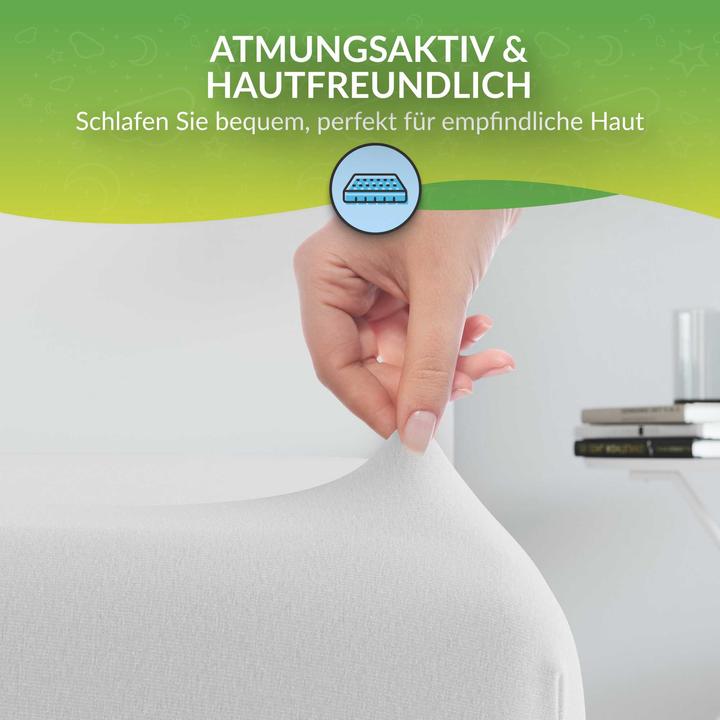 Actual product image Etérea Microfibre Jersey Fitted Sheet (140 x 200 cm, 160 x 200)