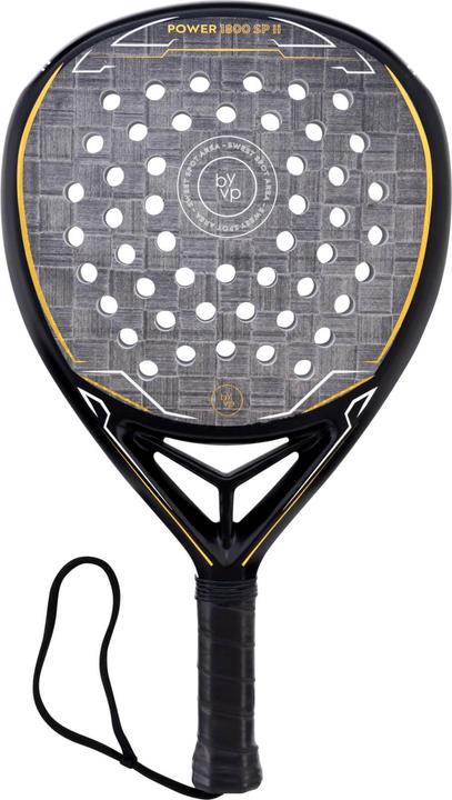 Actual product image By VP BYVP Padel Racket POWER 1800 II, Black/White/Gold