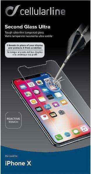 Produktbild Cellularline Second Glass (1 Stück, Apple iPhone X)