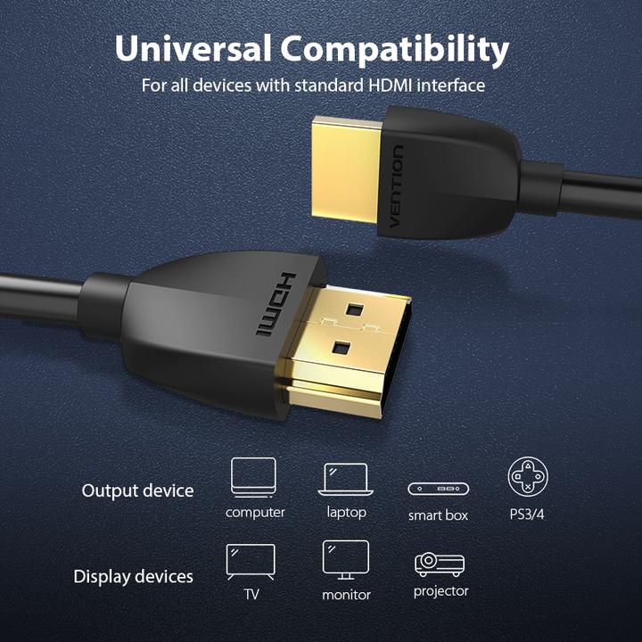 Actual product image Vention Cable HDMI AAIBF 1m (black) (1 m, HDMI)