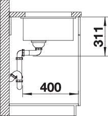 Produktbild Blanco Subline 500-U (Unterbauspüle, 54.30 cm, 54.30 cm)