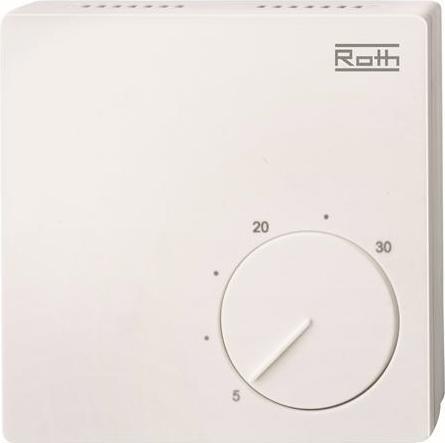 Roth Basicline est un système filaire 24 volts pour la régulation ambiante du chauffage par le sol.