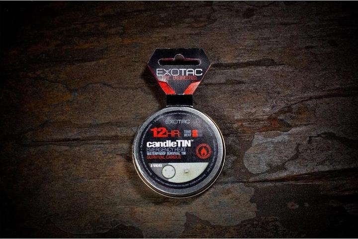 Actual product image Exotac CandleTin fast burning
