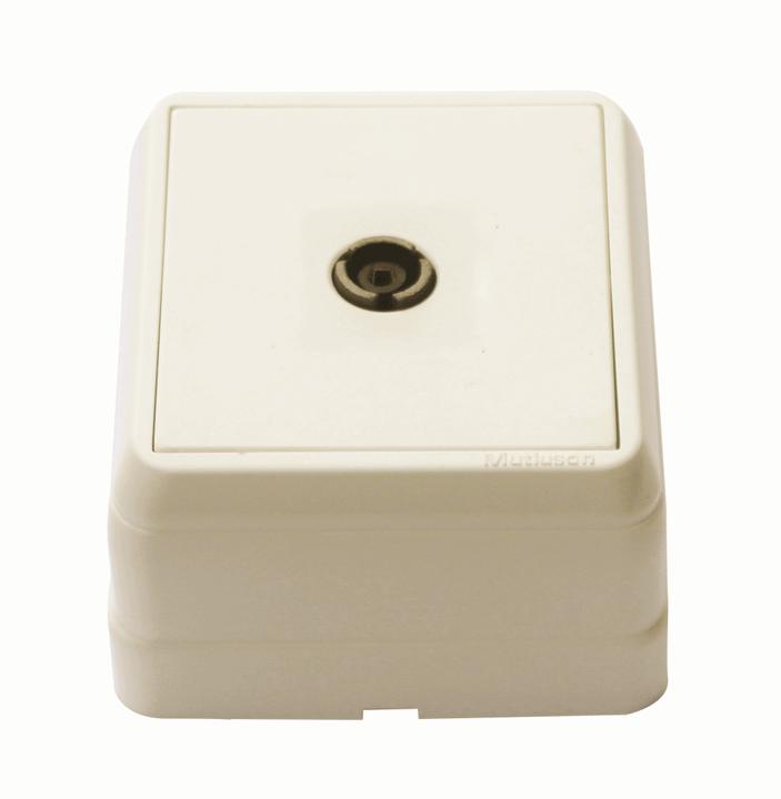 Actual product image Mutlusan Bron TV cable end socket Junction box Antenna plug Surface-mounted White