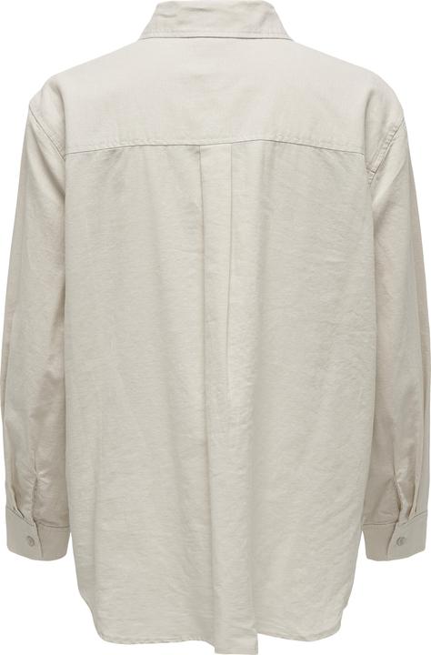 Actual product image Only Plain linen mix shirt (M)