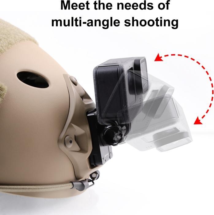 Produktbild Puluz Aluminum Quick Release Bracket NVG Helmet Mount for GoPro and Other Action Cameras (Black)