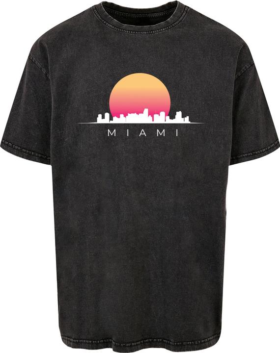 Produktbild Merchcode Miami X Acid Washed Heavy Oversize Tee - 113137 (L)
