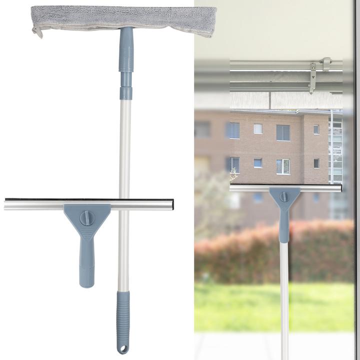 Produktbild Ultra Clean Reinigungsset 4-teilig mit Fensterabzieher, Schwamm, Fensterwischer und Teleskopstil (1 Stk.)